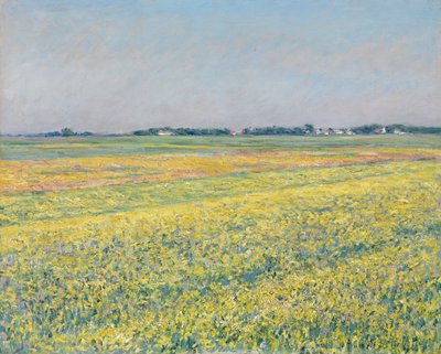The Plain of Gennevilliers, Yellow Fields by Gustave Caillebotte